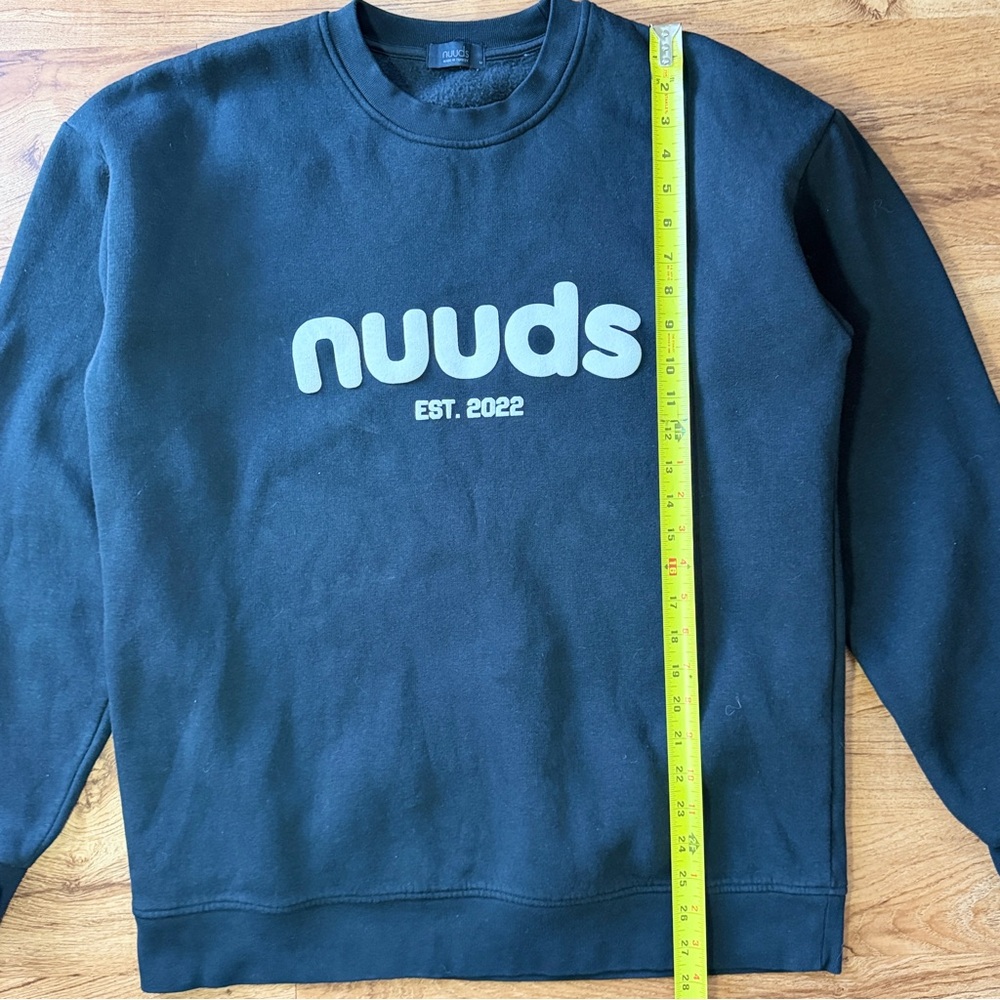 nuuds Black Crewneck with Cream Logo - Picture 4 of 8